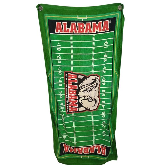 Alabama Crimson‎ Tide Elephant Football Field Green Beach Towel - Picture 1 of 7